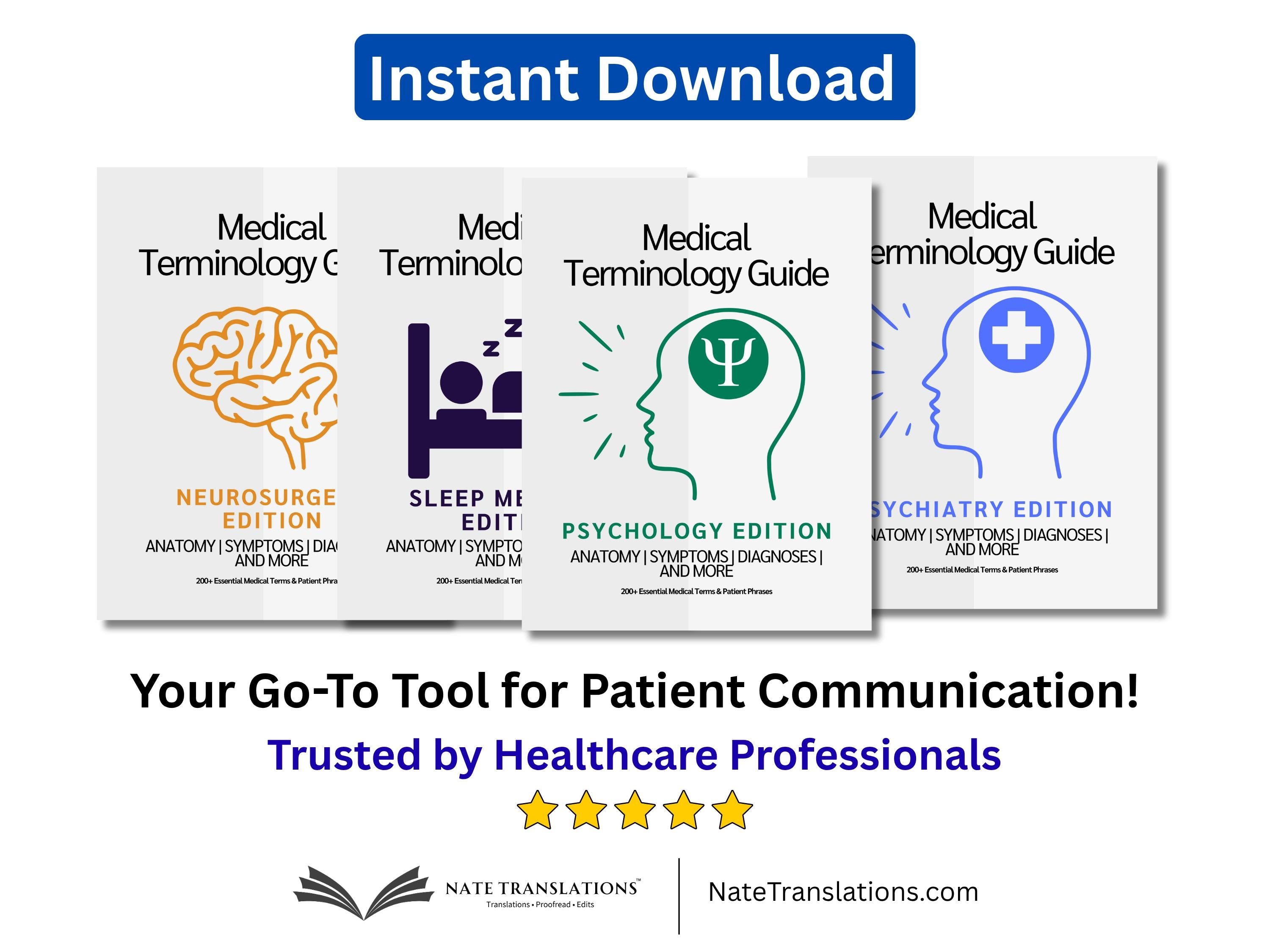 Mental & Behavioral Health Study Guide Bundle: Psychiatry, Psychology, Neuropsychology and Sleep Medicine Medical Terminology Guides