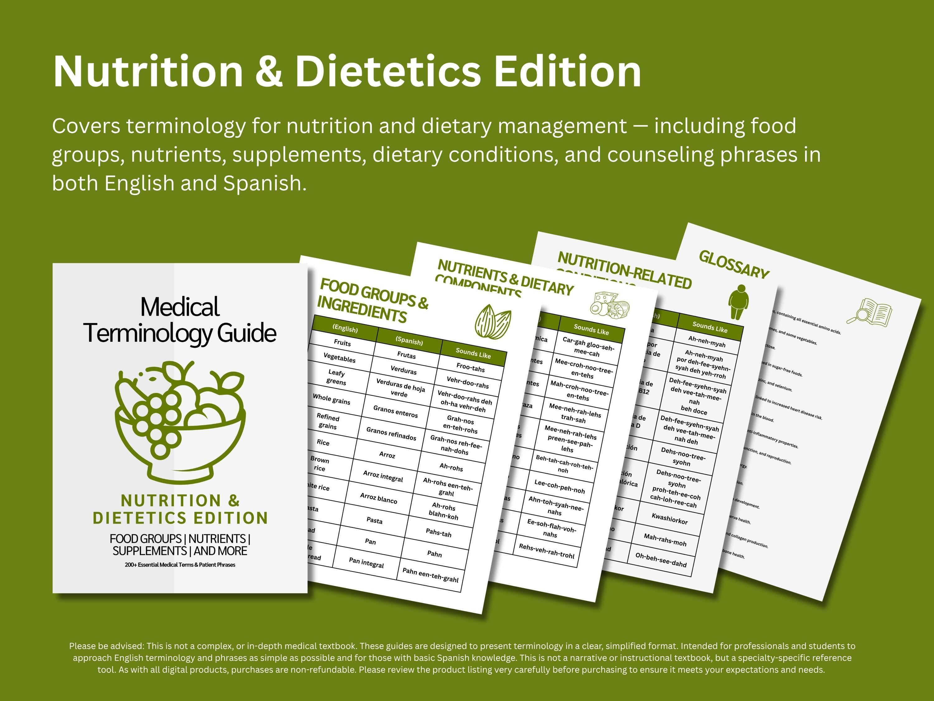 Women’s Health Study Guide Bundle: OB-GYN, Endocrinology & Diabetes, Urology and Nutrition Medical Terminology Guides in English Spanish