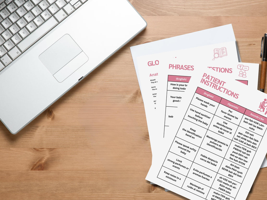 Neonatology Medical Terminology Guide – NICU Vocabulary PDF – Newborn Care Phrases for Nurses, Doctors, Interpreters